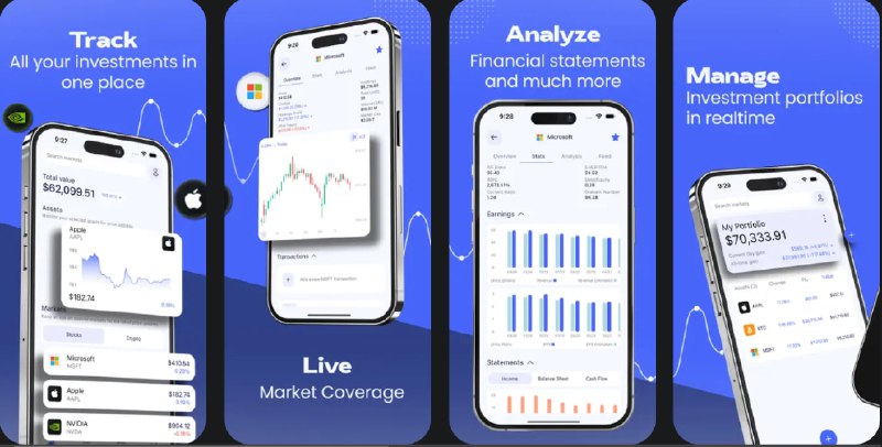  #应用限免  软件名称：Portfolio X - Stock Tracker  支持平台：#iOS 15.1+  软件价格：内购限免（登陆后点击右上角图标→高级访问）  软件简介：一款全能的投资组合追踪应用，帮助您管理和追踪股票、加密货币等投资资产