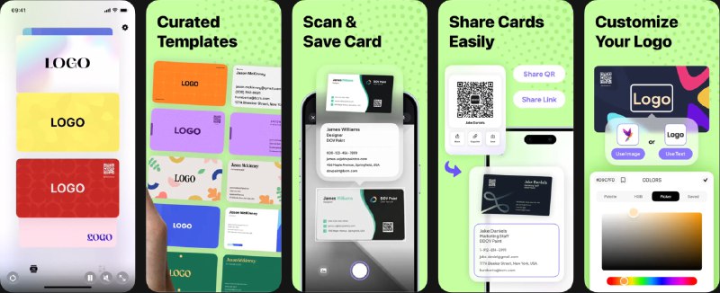  #应用限免  软件名称：Business Card Maker  支持平台：#iOS 17.0+  软件价格：￥22.00 -> ¥0.00  软件简介：一款名片设计与数字名片管理工具，提供多种专业名片模板，每个模板支持 6 种配色，可自由编辑文字、Logo 和版式