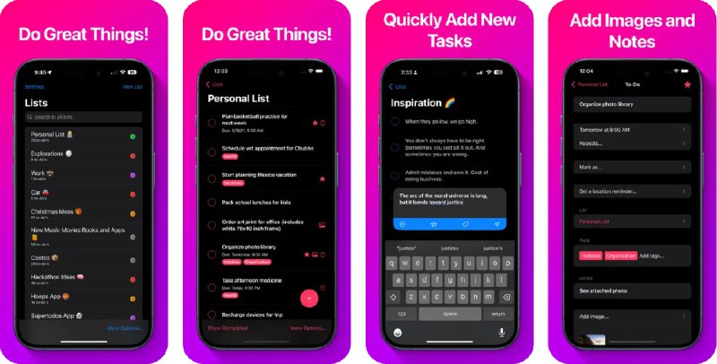 #优质应用  软件名称：Super ToDo's  支持平台：#iOS 18.0+  软件价格：免费  软件简介：一款高效的任务管理应用，帮助您组织生活中的所有任务