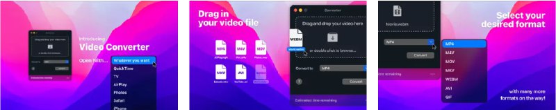  #应用限免  软件名称：Video Converter  支持平台：#macOS 10.15+  软件价格：内购限免  软件简介：一款视频格式转换器，您只需拖入视频文件，选择输出格式，应用将自动处理，支持多种编解码器（如H.264、H.265、Apple ProRes等）和多种目标格式，还能提取视频中的音频为 MP3 等格式