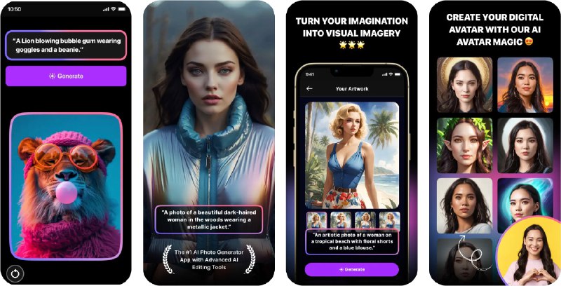  #应用限免  软件名称：AI Photo Generator: MagicShot  支持平台：#iOS 15.0+  软件价格：内购限免  软件简介：一款利用人工智能技术生成照片效果的应用