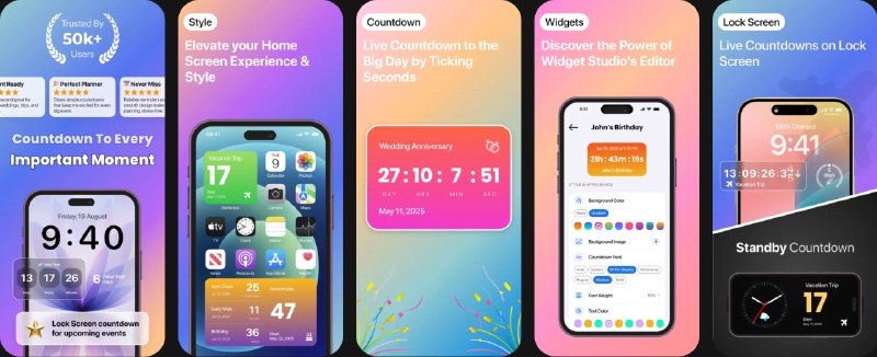  #应用限免  软件名称：CountX: Countdown & Reminders  支持平台：#iOS 18.0+  软件价格：内购限免  软件简介：一款精致的倒数日与提醒工具，可在主屏幕、锁屏和待机模式以小组件形式展示生日、节日、截止日期等重要事件