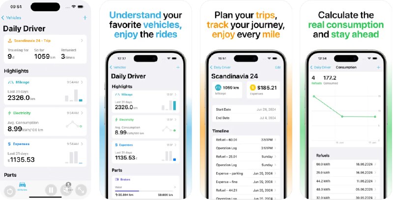  #应用限免  软件名称：Driving Log – DriveDex  支持平台：#iOS 17.0+  软件价格：内购限免  软件简介：一款用于管理车辆健康和性能的应用，它的主要功能包括性能分析、维护日志、智能提醒、费用追踪和使用洞察