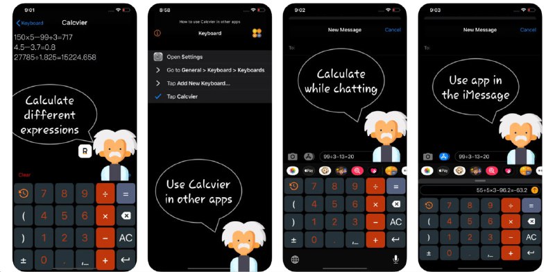  #应用限免  软件名称：Calcvier - Keyboard Calculator  支持平台：#iOS 13.0+  软件价格：¥22.00 -> ¥0.00  软件简介：一款键盘计算器应用，它将计算器功能集成到了键盘中，使您能够在输入文本的同时进行计算，并且可以直接将计算结果插入到文本中，非常适合需要快速进行计算并记录结果的用户