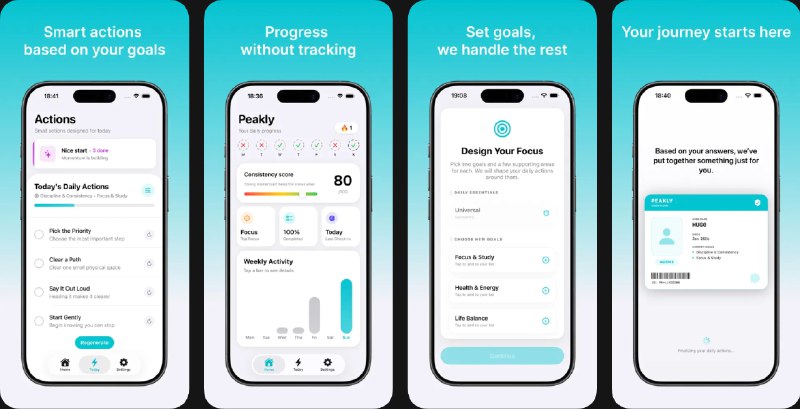  #应用限免  软件名称：Peakly - AI Habit Planner  支持平台：#iOS 17.0+  软件价格：￥23.00 -> ¥0.00  软件简介：一款习惯规划工具，你只需选择想要提升的方向，该应用会自动把目标拆解成每天可完成的微小行动，并根据你的精力和日程进行安排，无需自己设定计划或手动打卡