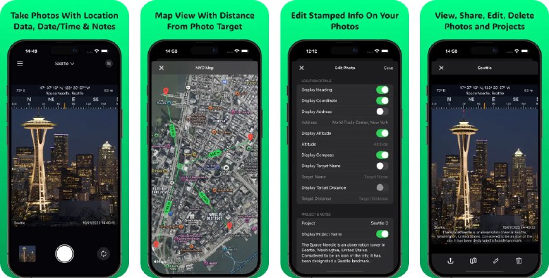  #应用限免  软件名称：GPS Nav Survey Camera  支持平台：#iOS 17.0+  软件价格：内购限免（点击主页左上角图标-划到最底下就能看见内购入口）  软件简介：一款为工程师、测量员、户外爱好者及所有注重地理精度的用户设计的专业相机工具