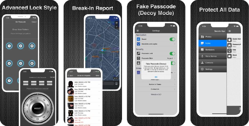  #应用限免  软件名称：App Secret  支持平台：#iOS 12.0+  软件价格：¥15.00 -> ¥0.00  软件简介：一款数据保护应用，提供多种锁定选项来保护设备上的重要数据