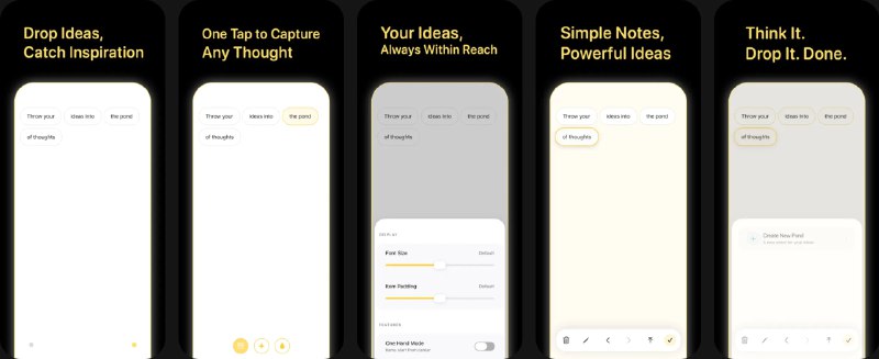  #应用限免  软件名称：Pond - 快速笔记 & 灵感捕捉  支持平台：#iOS 16.6+  软件价格：￥8.00 -> ¥0.00  软件简介：一款极简笔记应用，去掉复杂功能，回归笔记本质