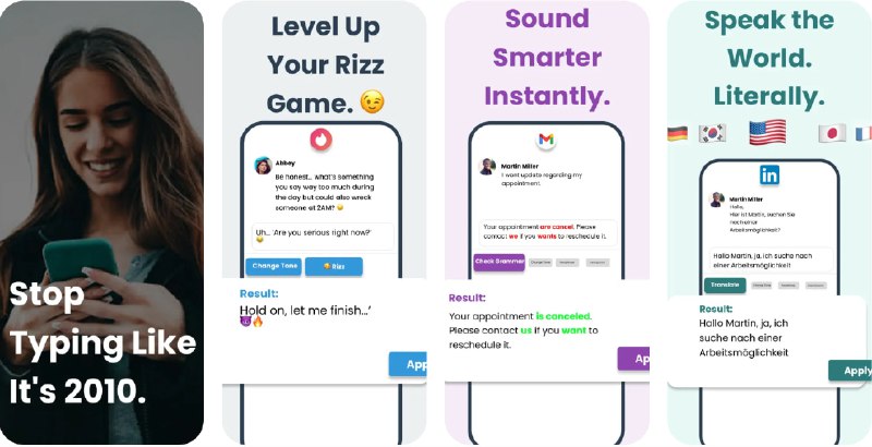  #应用限免  软件名称：AI Text Keyboard  支持平台：#iOS 15.6+  软件价格：内购限免（代理环境）  软件简介：一款改变您打字体验的智能键盘应用，它能大幅提升您的语法和表达能力，核心功能包括精准的语法修正、流畅的翻译、措辞及语气调整，能在所有应用中使用，方便您使用外语聊天