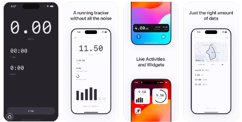  #应用限免  软件名称：Miles - Running Tracker  支持平台：#iOS 16.4+  软件价格：¥22.00 -> ¥0.00  软件简介：一款简约的跑步追踪应用，帮助您记录和监控跑步进度和路径