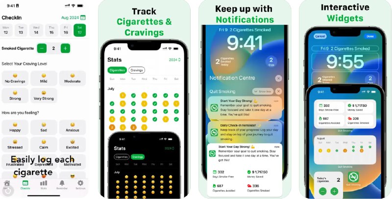  #应用限免  软件名称：抽烟有数 - 戒烟  支持平台：#iOS 17.0+  软件价格：内购限免  软件简介：一款帮助用户戒烟的应用，提供每日提醒，跟踪吸烟进度并激励用户坚持戒烟