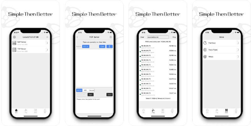  #应用限免  软件名称：TCP UDP Ping Socket 网络 调试 工具  支持平台：#iOS 12.1+ #macOS 10.12+  软件价格：¥15.00 -> ¥0.00  软件简介：一款TCP和UDP通信调试工具，主要功能包括集成TCP和UDP客户端、服务端，能够同时管理多个客户端链接，定时自动发送报文，支持16进制和UTF-8字符编码切换，同时会自动缓存上次发送的报文
