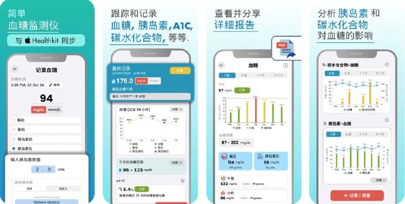  #应用限免  软件名称：血糖记录 与 血糖监测  支持平台：#iOS 14.0+  软件价格：内购限免（显示试用的话可以重启一下应用看看）  软件简介：一款专为糖尿病患者设计的健康管理应用