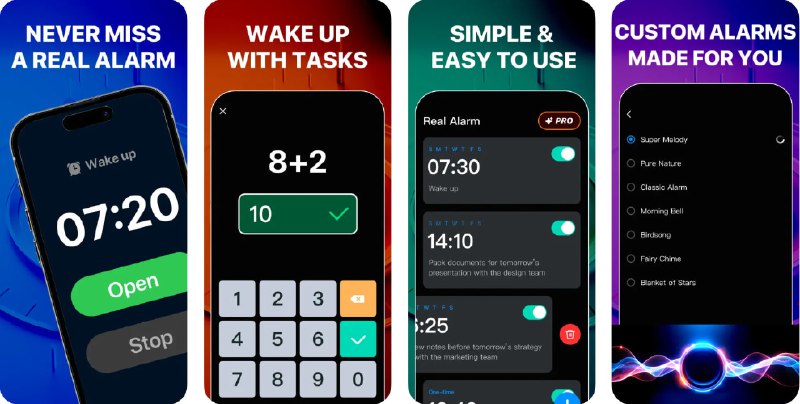  #应用限免  软件名称：真闹钟 · AlarmKit 唤醒  支持平台：#iOS 26.0+  软件价格：内购限免  软件简介：基于全新 AlarmKit 框架打造的系统级原生闹钟，即使设备静音依然能准时响铃