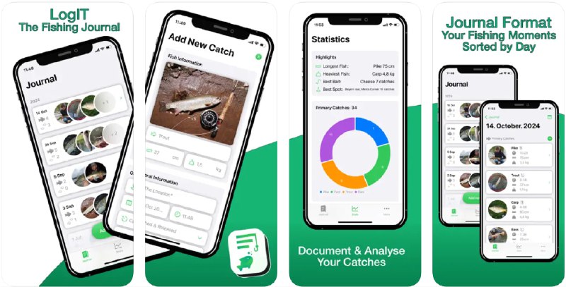  #应用限免  软件名称：LogIT - The Fishing Journal  支持平台：#iOS 17.0+  软件价格：内购限免  软件简介：一款专为钓鱼爱好者设计的日志记录应用