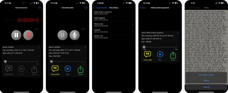  #应用限免  软件名称：Voice Recorder  支持平台：#iOS 15.6+  软件价格：￥8.00 -> ¥0.00  软件简介：一款录音应用，支持一键开始/暂停/继续录音，并可在录音过程中即时做笔记、标记时间点，方便事后回顾