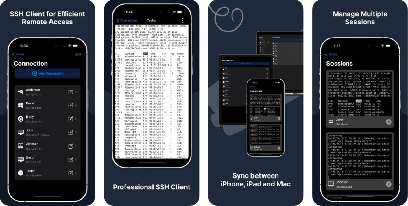  #应用限免  软件名称：Terminux: SSH Client  支持平台：#iOS 15.0+ #macOS 12.0+  软件价格：内购限免（进入应用点击Upgrade Now）  软件简介：一款强大的 SSH 应用，支持多会话并行管理，可使用标签页和分屏方式便捷切换