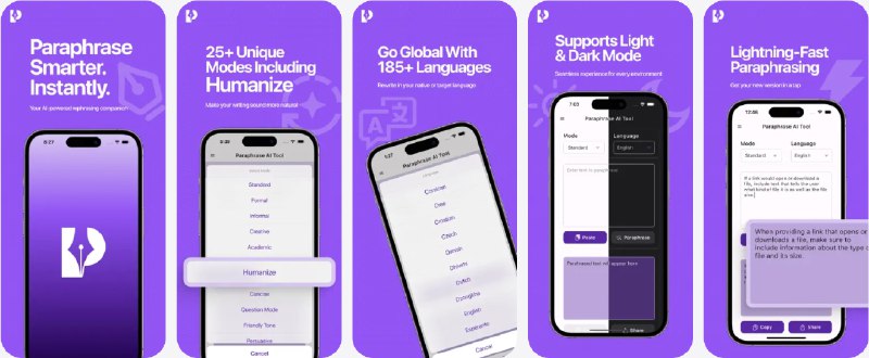  #应用限免  软件名称：Paraphrase AI: Smart Rewriter  支持平台：#iOS 13.0+  软件价格：内购限免（lifetime选项在Annual下面）  软件简介：一款文本重写助手，可以改写、润色和优化你的句子、段落或整篇文档