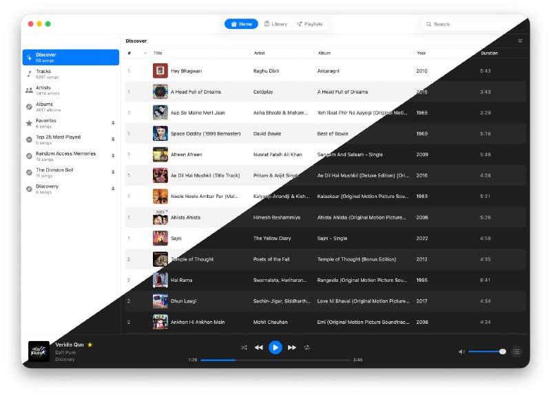  #优质应用  软件名称：Petrichor  支持平台：#macOS   软件价格：免费  软件简介：一款离线音乐播放器，支持多种音频文件格式，包括MP3、AAC、WAV、AIFF、FLAC等，可以轻松地映射音乐文件夹，浏览音乐库，并在播放时查看歌词
