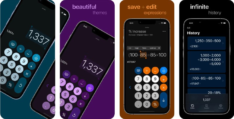  #应用限免  软件名称：next.calc  支持平台：#iOS 13.0+  软件价格：¥22.00 -> ¥0.00  软件简介：一款简洁的计算器应用，提供基本的算术运算功能以及无限的历史记录，您可以收藏计算结果以供之后使用，并可直接移动光标修改算式内容  软件下载：点击下载 频道    群聊    投稿    商务