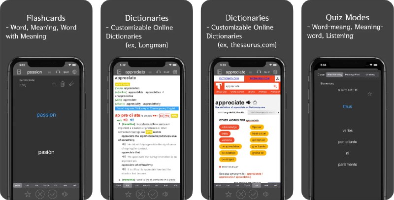  #应用限免  软件名称：English Vocab Pro  支持平台：#iOS 12.0+  软件价格：¥22.00 -> ¥0.00  软件简介：一个全面的英语词汇学习应用，涵盖了各种级别的词汇，适合不同水平的学习者使用