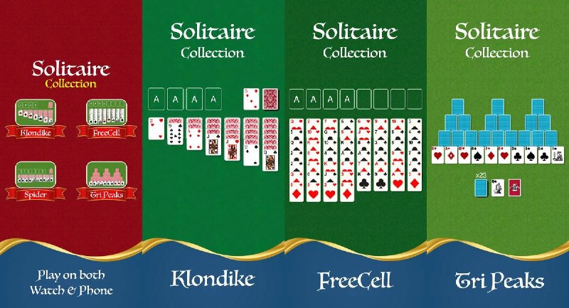  #应用限免  软件名称：Solitaire Collection  支持平台：#iOS 12.0+  软件价格：￥8.00 -> ¥0.00  软件简介：一款包含 4 种经典纸牌游戏的合集 — 经典纸牌、空当接龙、蜘蛛纸牌、三峰纸牌