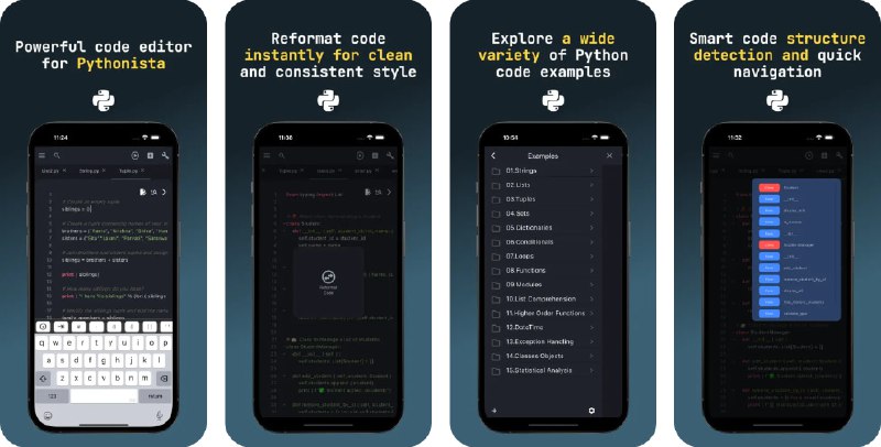  #应用限免  软件名称：Pythonista Studio  支持平台：#iOS 12.0+  软件价格：￥38.00 -> ¥0.00  软件简介：专为 Pythonista 用户打造的移动端 Python 编辑器与学习工具