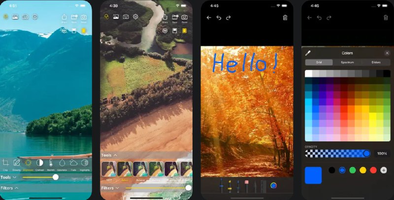  #应用限免  软件名称：Photo Editor Express+  支持平台：#iOS 15.4+  软件价格：¥8.00 -> ¥0.00  软件简介：一款照片编辑应用，主要功能包括拍摄、编辑、绘图、裁剪、旋转、镜像翻转、亮度调节、对比度调节、饱和度调节、色温调节以及一系列预设滤镜，让您轻松创作高质量的照片内容
