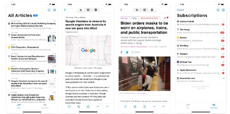  #应用限免  软件名称：Fluent Reader Lite  支持平台：#iOS 12.0+  软件价格：¥12.00 -> ¥0.00  软件简介：一款简单且开源的 RSS 客户端应用，支持多种 RSS 服务，可设置黑夜模式、自动抓取完整内容或加载网页、对订阅源进行排序等功能