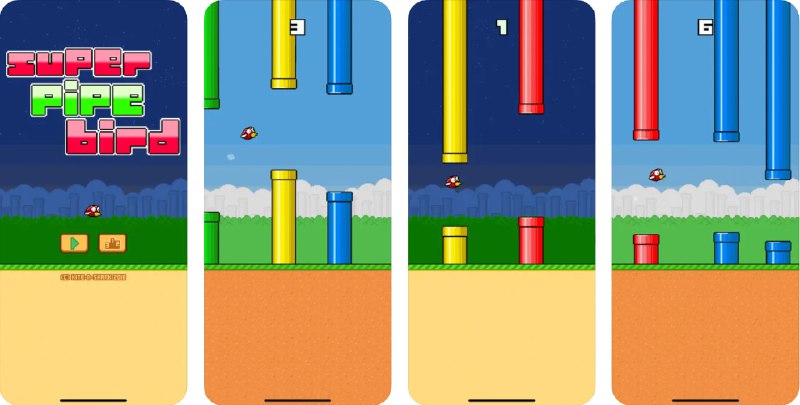 #应用限免  软件名称：Super Pipe Bird  支持平台：#iOS 11.0+  软件价格：¥6.00 -> ¥0.00  软件简介：一款童年小游戏，您需要不断点击屏幕控制小鸟穿越水管来获取分数，需要一定的技巧和反应能力，无聊的时候可以玩玩  软件下载：点击下载 频道    群聊    投稿    商务