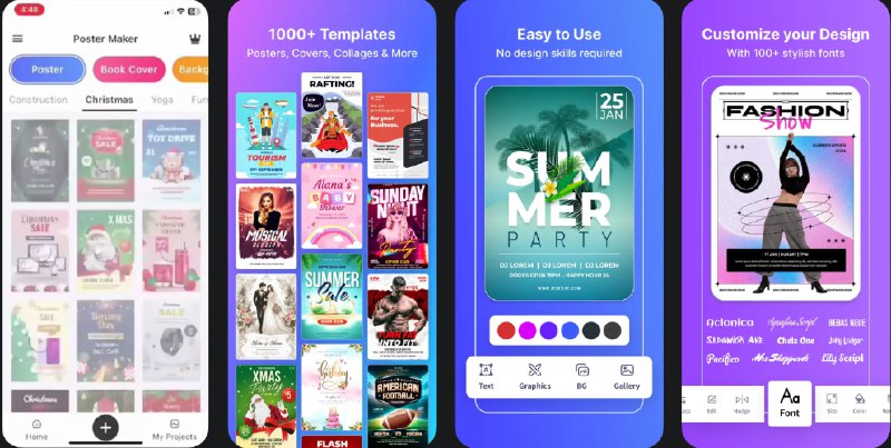  #应用限免  软件名称：Poster Maker - Flyer Creator  支持平台：#iOS 12.0+  软件价格：内购限免（下载重启后，点击主页右上角礼物图标弹出限免内购）  软件简介：一款设计应用，帮助您轻松设计引人注目的宣传海报、传单、社交媒体帖子、拼贴、邀请函和卡片