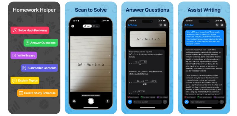  #应用限免  软件名称：AI Homework Helper: AiTutor  支持平台：#iOS 16.0+  软件价格：¥28.00 -> ¥0.00  软件简介：一款基于人工智能的作业助手应用，适用于各个年龄段和教育水平的学生
