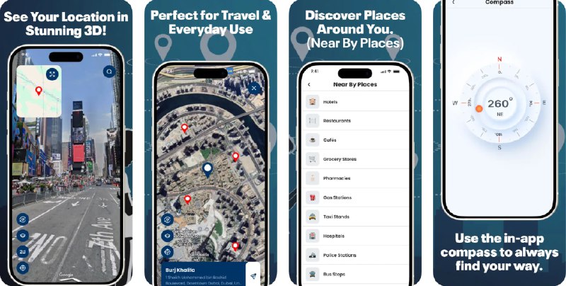  #应用限免  软件名称：Street View 3D Live Google Map   支持平台：#iOS 15.0+  软件价格：内购限免  软件简介：一款提供360度街景探索的实时地图导航应用，结合Google地图数据带来沉浸式街景体验