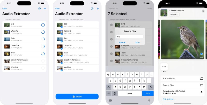  #应用限免  软件名称：无损音频提取器  支持平台：#iOS 16.1+ #macOS 13.0+  软件价格：¥22.00 -> ¥0.00  软件简介：一款可以轻松提取视频中音频的应用，可在Mac、iPad和iPhone上使用
