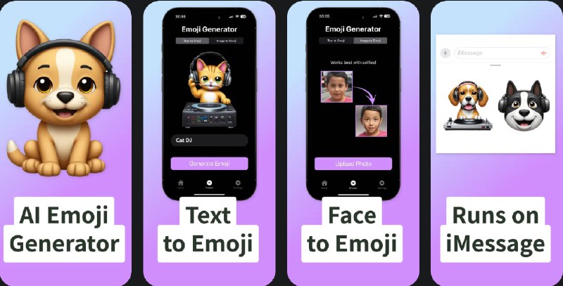  #应用限免  软件名称：Genmoji - AI Emoji Generator  支持平台：#iOS 16.6+  软件价格：内购限免  软件简介：一款 AI 创意应用，可以轻松生成独特的表情符号