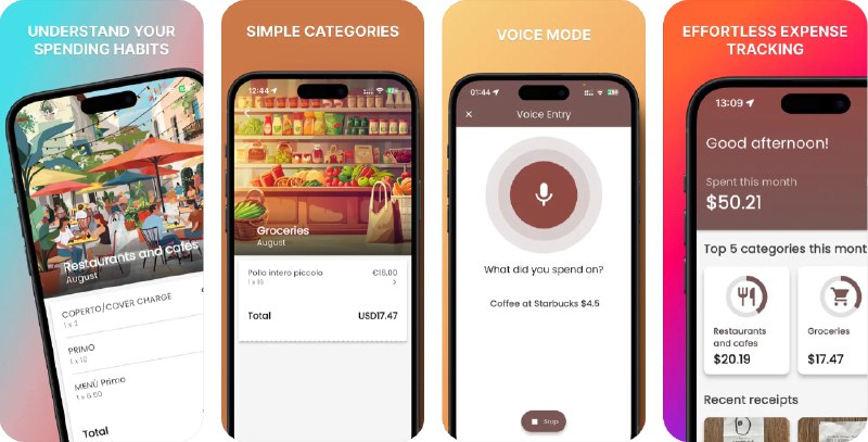  #应用限免  软件名称：ReceiptiX - 支出追踪器  支持平台：#iOS 13.0+  软件价格：内购限免（代理环境）  软件简介：一款语音记账应用，通过快速收据捕捉和语音输入功能，您可以轻松跟踪日常支出，并借助智能分类和多币种支持，获得清晰的支出洞察，帮助您更好地管理个人财务支出