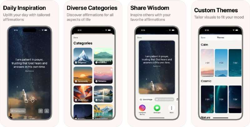  #应用限免  软件名称：Chosen Daily Virtues  支持平台：#iOS 17.0+  软件价格：内购限免  软件简介：一款通过信仰的力量改变基督信徒生活的应用，提供基于基督教教义的每日激励，帮助你加深与《圣经》的联系，增强与上帝的关系