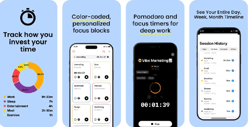  #应用限免  软件名称：Habit Time Tracker - Flowtic  支持平台：#iOS 17.5+  软件价格：内购限免  软件简介：一款专注时间管理与习惯养成的一键计时工具