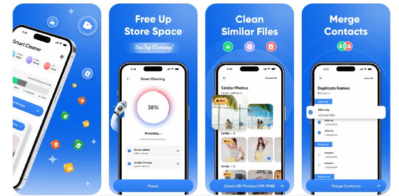  #应用限免  软件名称：virus cleaner app  支持平台：#iOS 15.0+  软件价格：内购限免（给予相册权限后弹出）  软件简介：一款重复文件清理应用，可以帮助您识别并删除手机上的重复照片、联系人和视频，以释放存储空间