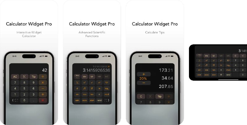  #应用限免  软件名称：计算器小组件专业版  支持平台：#iOS 17.0+  软件价格：¥8.00 -> ¥0.00  软件简介：一款专业的计算器应用，可以在设备的主屏幕上添加小组件，快速进行计算操作，包括基本算术、科学计算、小费计算等功能