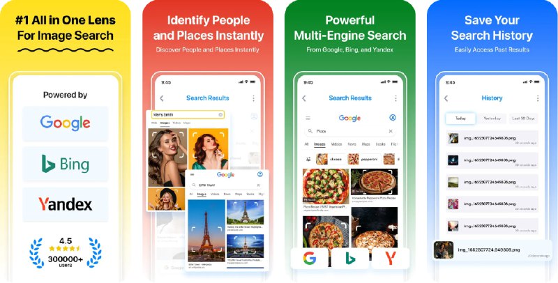  #应用限免  软件名称：Reverse Image Search Lens App  支持平台：#iOS 13.0+  软件价格：内购限免（开启代理后界面自动弹出）  软件简介：一款支持多搜索引擎的图片反向搜索工具，通过 Google、Bing、Yandex 等全网比对，实现一键搜图