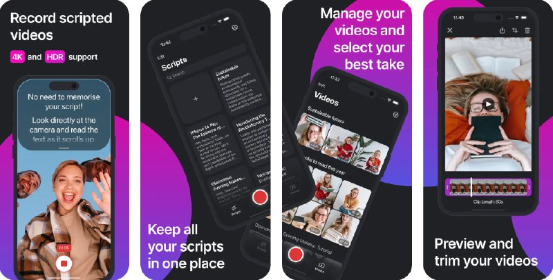  #应用限免  软件名称：Video Teleprompter - Evelize  支持平台：#iOS 16.0+  软件价格：内购限免（按钮点不动请重启应用）  软件简介：一款专业提词器与视频录制一体化工具
