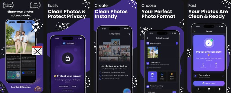  #应用限免  软件名称：Exif Clean-Remove Data Offline  支持平台：#iOS 13.0+  软件价格：￥38.00 -> ¥0.00  软件简介：一款在本地清除照片与视频 EXIF 信息的工具