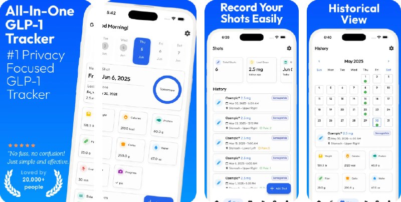  #应用限免  软件名称：GLP 1 Tracker - Tirzepatide  支持平台：#iOS 15.0+  软件价格：内购限免  软件简介：一款专为使用 GLP-1 类药物（如 Ozempic®、Wegovy®、Mounjaro® 和 Zepbound®）的用户设计的健康管理助手
