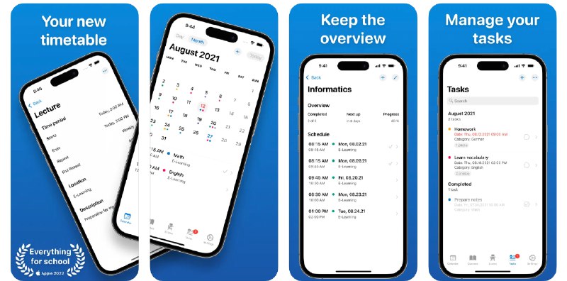  #应用限免  软件名称：Timetable++ | School Planner  支持平台：#iOS 14.0+  软件价格：内购限免  软件简介：一款日历应用，设计用于帮助学生管理课程、活动、考试和作业
