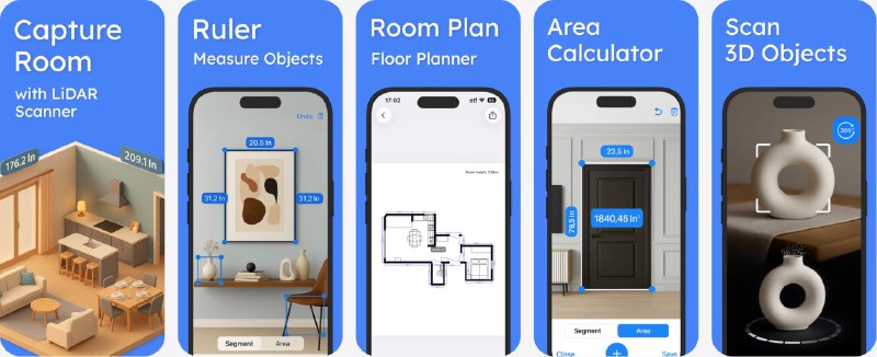  #应用限免  软件名称：3D扫描测量与房间模型创建  支持平台：#iOS 17.6+  软件价格：内购限免（需开启全局代理后重启应用自动弹出内购0元选项）  软件简介：一款使用LiDAR技术创建3D模型的应用
