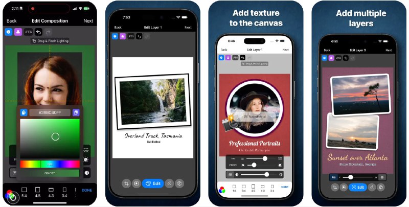  #应用限免  软件名称：Like A Frame  支持平台：#iOS 16.0+  软件价格：¥8.00 -> ¥0.00  软件简介：一款为摄影师和数字艺术家设计的应用，支持为照片添加各式各样的相框、背景