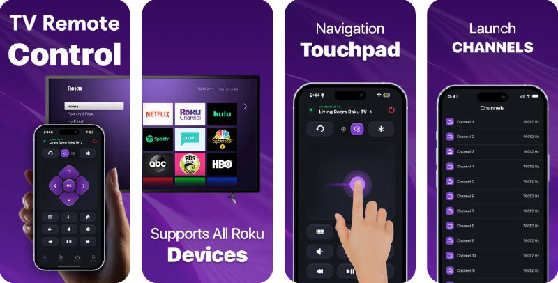  #应用限免  软件名称：Romu - Smart TV Remote  支持平台：#iOS 15.6+  软件价格：内购限免（先跳过试用然后在设置中点击Lifetime）  软件简介：一款功能全面的智能电视和设备遥控器应用，支持通过流畅的触摸板导航、频道切换、应用快捷启动、音量调节、电源开关、键盘输入及一键静音等多项实用操作
