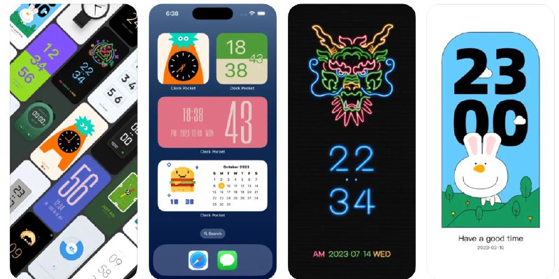  #应用限免  软件名称：口袋时钟 - StandBy待机Widget桌面翻页创意时钟  支持平台：#iOS 11.0+  软件价格：内购限免  软件简介：一款创意时钟应用，提供多种时间主题和丰富配色，支持正计时、倒计时等实用时间工具