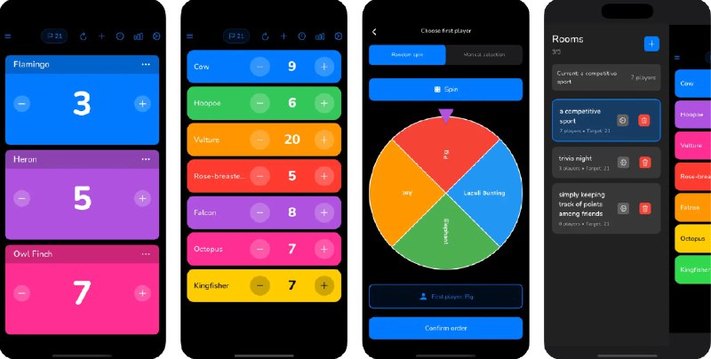  #应用限免  软件名称：Point Counter & Score Keeper  支持平台：#iOS 12.0+  软件价格：内购限免（若无法进入内购请重启应用）  软件简介：一款专为桌游、纸牌、体育竞赛等各种活动设计的记分工具